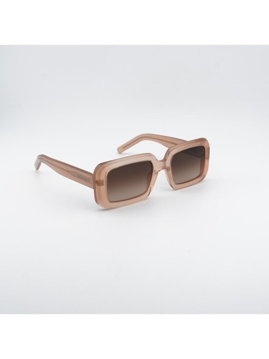 Saint Laurent SL534 SUNRISE 014 Sunglasses Orange Rectangle Frame, Brown Lenses main image 8